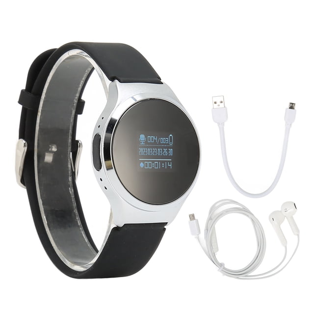 Grabadora de voz S8, reloj HD, reducción de ruido, función MP3, cifrado de archivos, ahorro automático, grabadora activada por voz para conferencias, 32GB