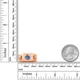thumbnail image 3 of Gem Stone King 18K Rose Gold Plated Silver Men's Solitaire Ring Round Persian Blue Moissanite and 1.93cttw, 3 of 5