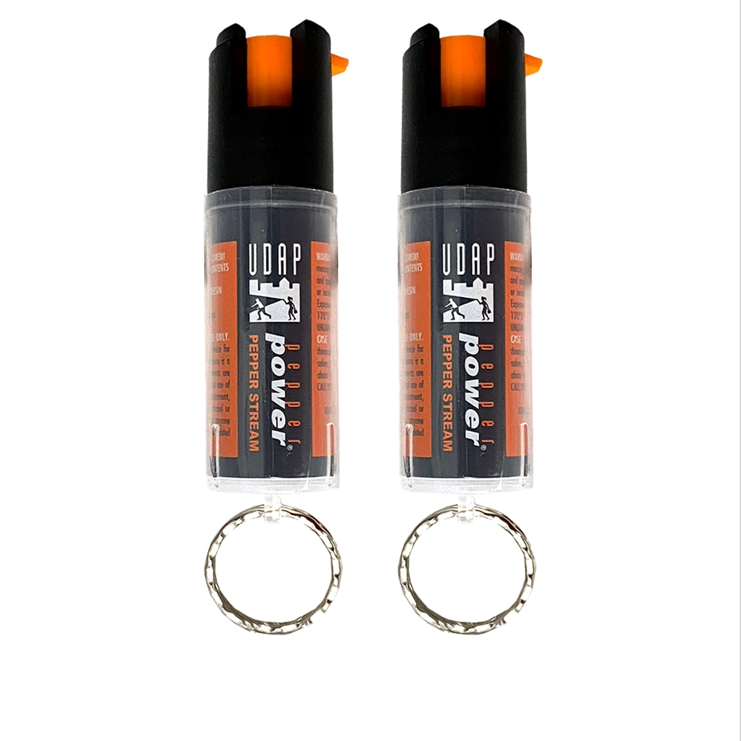 UDAP Pepper Power Pepper Spray Keychain Stream, 0.4 oz, 2 Pack, 2K
