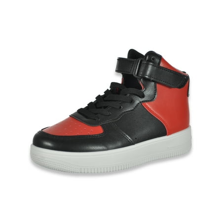 

Link Boys Hi-Top Sneakers - black/red 5 youth