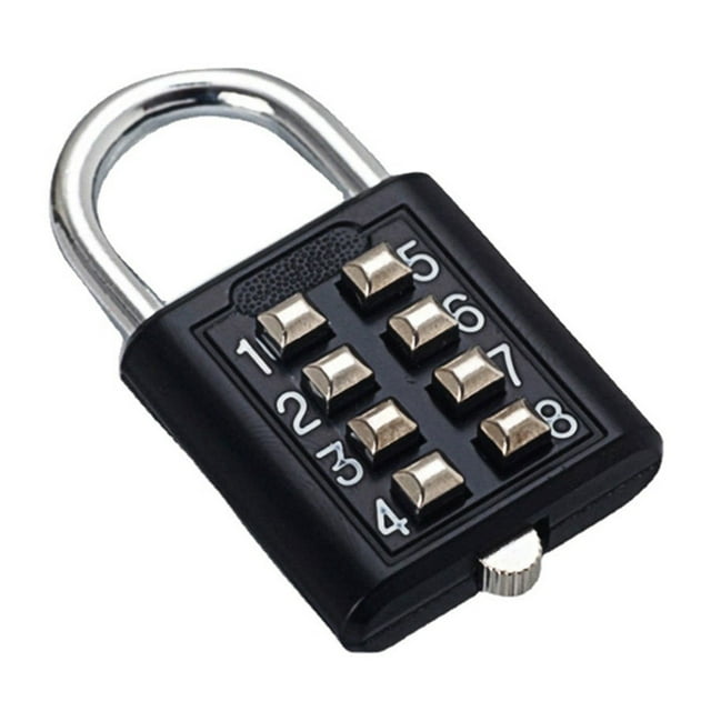 8-Digit Password Combination Padlock Zinc Alloy Suitcase Smart Password Lock