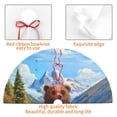 thumbnail image 4 of Sikiie Snowy Mountain Photography Bear 30-48 inches {designName} Print Christmas Tree Skirt Snowman Xmas Tree Skirt with Edge Christmas Decorations for Holiday Party36", 4 of 7