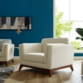 thumbnail image 2 of Modway Chance Fauteuil Rembourré en Tissu, Beige, 2 of 6