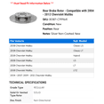thumbnail image 2 of Rear Brake Rotor - Compatible with 2004 - 2012 Chevy Malibu 2005 2006 2007 2008 2009 2010 2011, 2 of 2