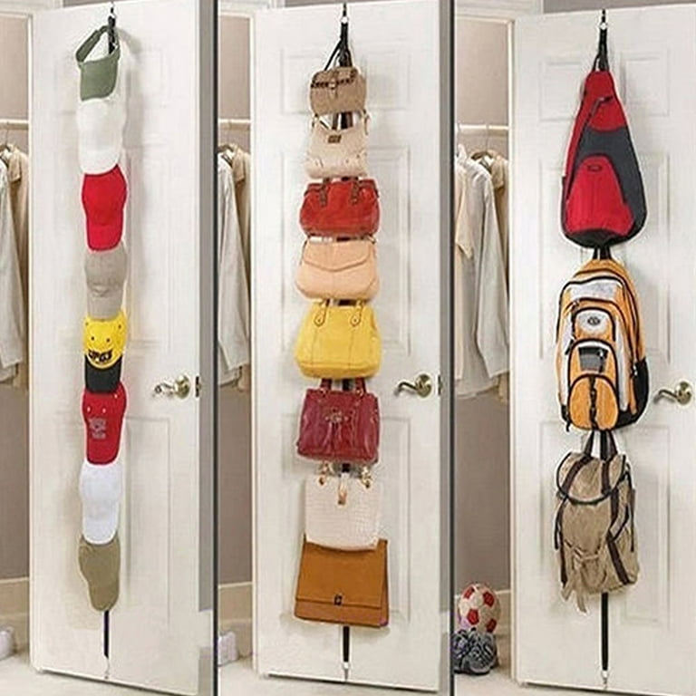 Jkerther New Popular Adjustable Over Door Straps Hanger Hat Bag