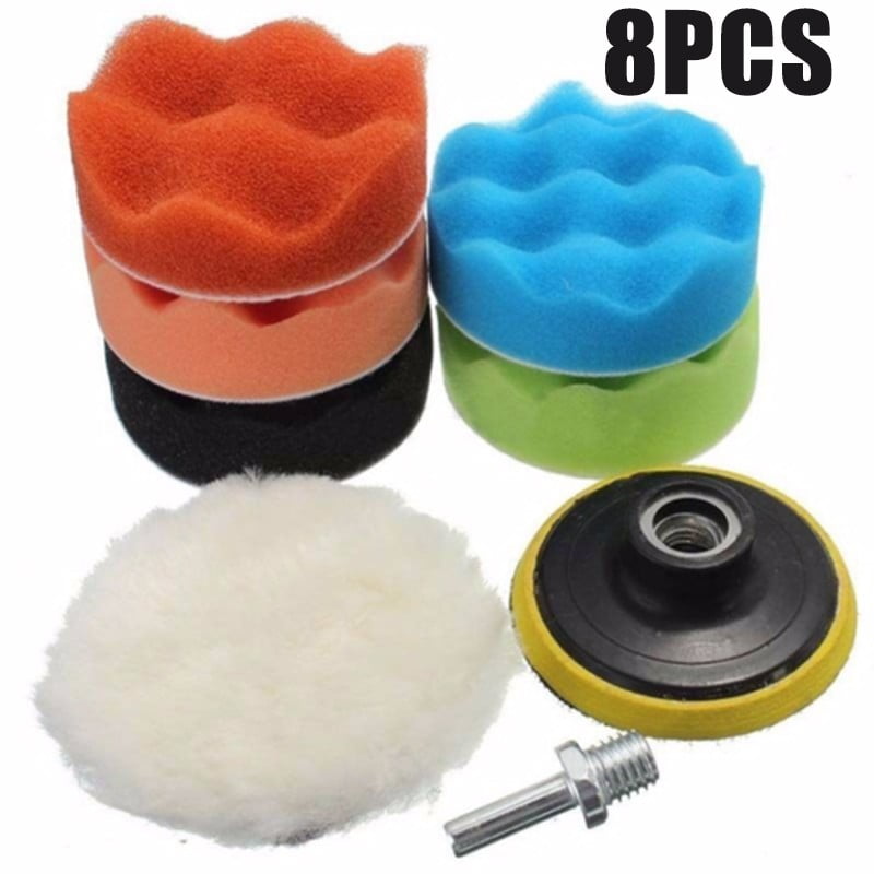 9Pcs Polishing Buffing Pad, Flannelette Polishing Wheels Polish Head and  Cleaning Brush Kit for Aluminum Chrome Stainless