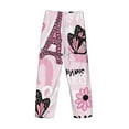 thumbnail image 6 of Balery Eiffel Tower and Butterflies print Men's Pajama Pants,Ultra Lightweight Pjs,Lounge Pant-Medium, 6 of 9