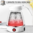 thumbnail image 3 of Collapsible Kettle 0.6L Silicone Travel Kettle Collapsible Electric Kettle, Mini Portable Kettle with Stainless Steel Bottom for Camping, Travel, Vaca, 3 of 5