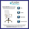 thumbnail image 4 of BizChair High Back White LeatherSoft Executive Swivel Office Chair with Gold Frame and Arms, 4 of 13