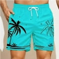 thumbnail image 3 of guisaled Men's Swim Trunks Quick Dry Board Shorts with Liner Drawstring Elastic Waisted Hawaiian Beach Shorts Swimsuit Swimwear, 3 of 8