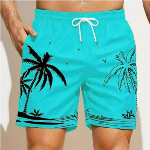 sovlvnd Mens Summer Shorts Men's Summer Swim Trunks Dry Surf Boardshorts Bathing Suit With Mesh Lining Beach Shorts L, Green