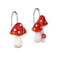 thumbnail image 3 of Sunlit Mushroom Decorative Shower Curtain Hooks, Cute Shower Curtain Rings for Bathroom, Resin, Cottage Decor Shower Curtain Hanger Hooks for Kids, Set of 12, Red, 3 of 7
