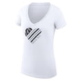 thumbnail image 2 of Women's G-III 4Her by Carl Banks  White Chicago White Sox Heart V-Neck Fitted T-Shirt, 2 of 5