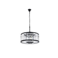 thumbnail image 5 of Chelsea 8 light Matte Black Chandelier Clear Royal Cut Crystal, 5 of 9