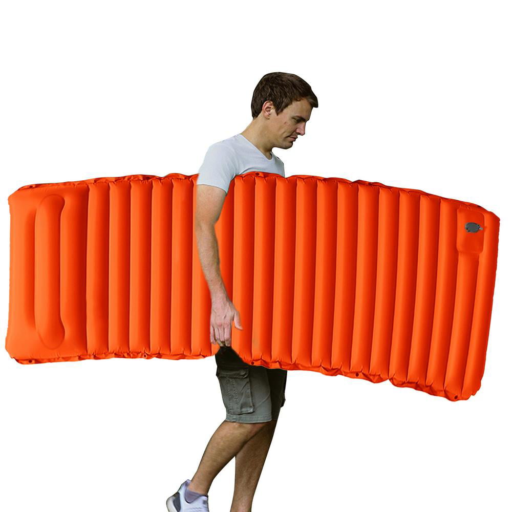 Self Inflating Camping Mat Pillow Inflatable Sleeping Pad Compact Waterproof 