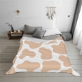 thumbnail image 2 of YFYANG Lightweight Warm Flannel Blanket, Brown Cow Print Throw Blanket for Bed, Sofa, Travel, Camping, 40"x30", 2 of 7