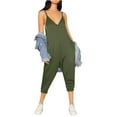 thumbnail image 2 of TAGOLD Womens Summer Jumpsuit,Women's Summer Casual Breathable Comfort Sports Suspender Solid Color Jumpsuit Pants, 2 of 5