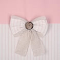 thumbnail image 2 of Farmhouse Pink Shower Curtain,Bowknot,Cotton Blend Fabric,Pleated Pink Stripe,Country Style,72x72 in, 2 of 12