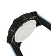 40030-Bb-01-Bblas Sportiva Light Blue And Black Silicone Black Dial Black Ip Steel Case Watch