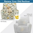 thumbnail image 5 of Renewold Lemon Hummingbird Recliner Couch Cover Polyester Spandex Reclining Chair Protector 4 Pieces Stretch Recliner Chair Cover Dog Couch Slipcover for Living Room, 5 of 8