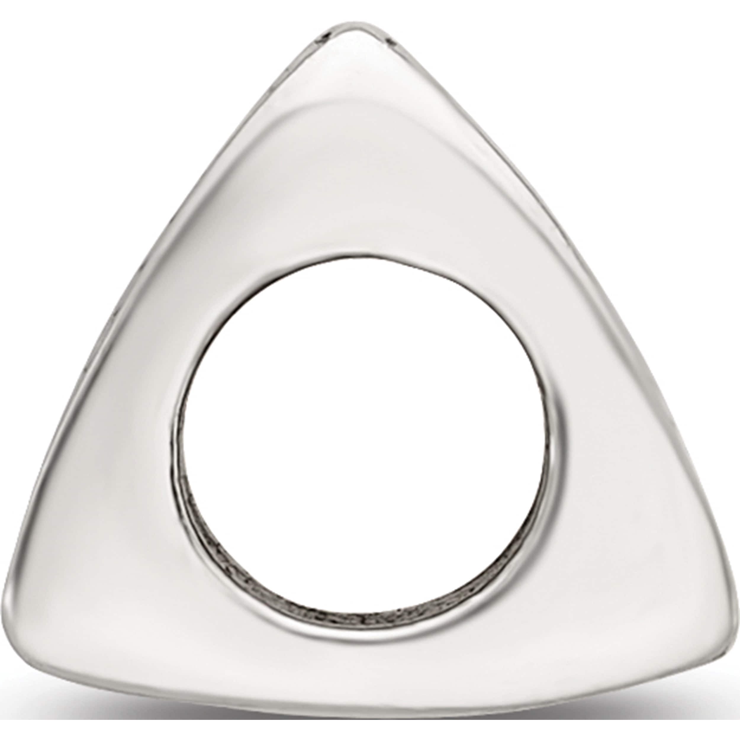 Sterling Silver Reflections Letter K Triangle Block Bead (8.18 X 8.18) Made In Thailand qrs1429k
