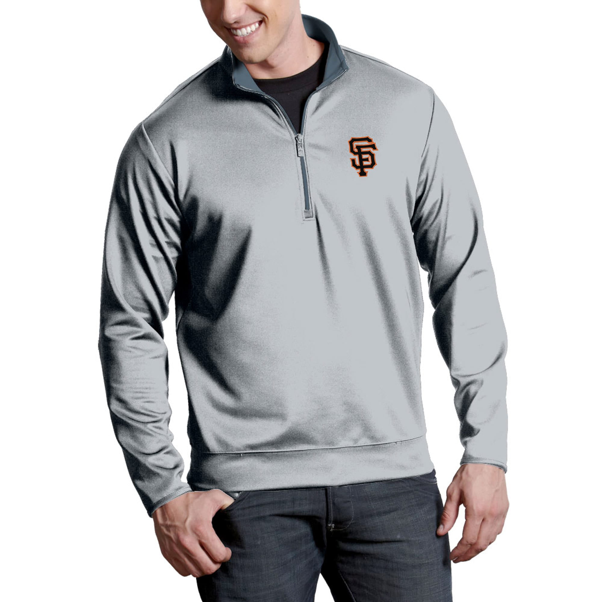 San Francisco Giants Antigua Leader Quarter-Zip Pullover Jacket 