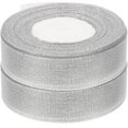 thumbnail image 1 of Miangastore Ruban Argent 2 Rouleaux 86.6 X 0.98 Po Polyester Projets d'Artisanat, 1 of 8