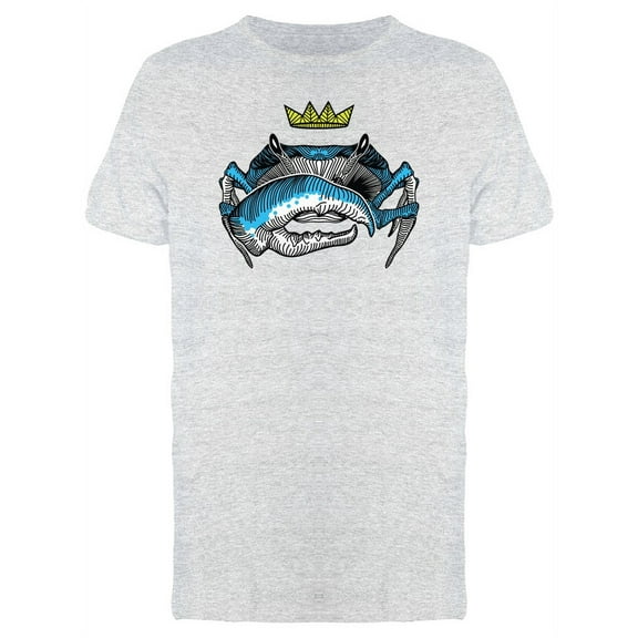 Ink Style Blue Crab King T-Shirt Men -Image by Shutterstock, Male Medium