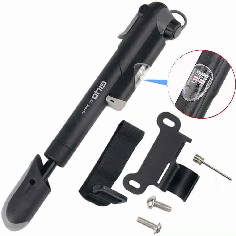 Mountain Bike Pump with Pressure Gauge 120 PSI Mini Bicycle Pump Fits Presta Schrader Valve Pump Bracket and Ball Needle Included Walmart