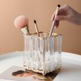 thumbnail image 5 of Estrela - Soporte para brochas de maquillaje de cristal hecho a mano, lápiz de cejas, colección de vasos, organizador de almacenamiento de cosméticos para tocador, baño, dormitorio, escritorio de, 5 of 5