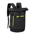 thumbnail image 4 of Mochila enrollable de moda, expandible, ideal para ir al trabajo, acampar y viajar. Negro Verde, 4 of 8