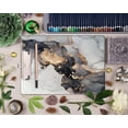 thumbnail image 5 of FMSHPON Luxury Gold Stone Black Marble Clipboard Hardboard Wood Nursing Clip Board and Pull for Standard A4 Letter 13x9 inches, 5 of 6