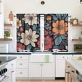 thumbnail image 4 of Boho Curtains Sets for Windows Bohemian Flower Curtain Sink Window Valance 3 Piece Set Boho Floral Home Decor for Living Room Bedroom 54x36 Inches, 4 of 7
