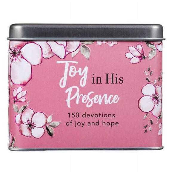 Christian Art Gifts 169586 Prayer Cards in Tin - Joy in His Presence