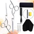 thumbnail image 3 of LEEYNEER 9 Pcs Ciseaux de Coupe de Cheveux Pince Outils de Barbier Coiffure, 3 of 8