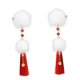 thumbnail image 5 of Pinzas de cabello Salvador 2x borla pompón Clip para el cabello mujeres horquilla roja, 5 of 7