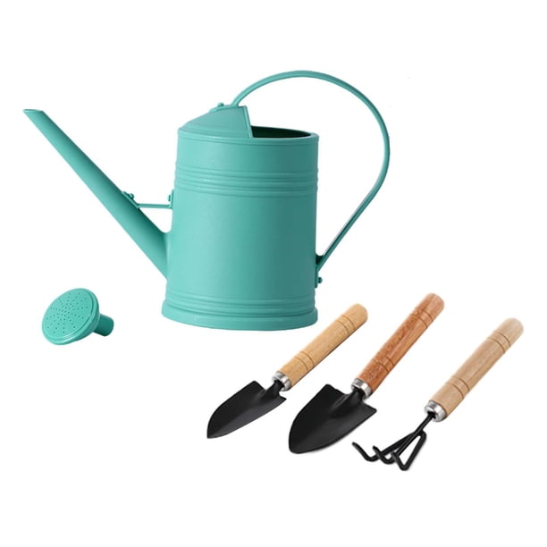 Regadera de jardín de 2 l para plantas de exterior e interior. Verde claro