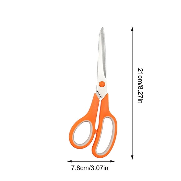 Stainless Steel Scissors for Office and Home Use 21 cm Multifunctional Student Craft Scissors with Non-slip Handle