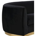 thumbnail image 6 of Meridian Furniture Julian Velvet Accent Chair in Black and Gold, 6 of 7