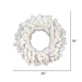 thumbnail image 3 of Vickerman A805836 36   Crystal White 3 Ring Wreath 190 Tips, 3 of 3