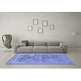 thumbnail image 3 of Ahgly Company Indoor Square Oriental Blue Industrial Area Rugs, 3' Square, 3 of 4