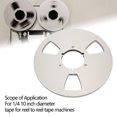 thumbnail image 3 of Empty Tape Reel, 1/4 10 Inch Recording Tape Reel, Universal Take Up Reel, 3 Holes Open Reel Audio Takeup Reel, Aluminum Alloy Replacement Empty Reel Sound Tape for Recording, 3 of 8