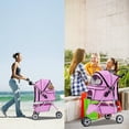 thumbnail image 7 of Dkeli 3-Wheeled Folding Dog Stroller with Free Pad & Cup Holder, Pink, 7 of 7