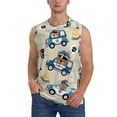 thumbnail image 1 of Balery Animals Driving Police Car Camisetas sin mangas para hombre, absorbe la humedad y protege contra el mal olor.-Medium, 1 of 7