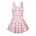 thumbnail image 5 of COEQINE Girls One Piece Swimsuit with Attached Liner, Scoop Neck V-Back Swim Dress for Swim Lessons, Polyester Spandex Bathing Suit for Girls 3-4 Year Olds, Cat Balloon Heart Pink, 5 of 8