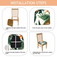 thumbnail image 4 of Tropical Palm Leaves in Hawaii Seat Covers for Dining Room Chairs Set Of 4,Stretch Printed Washable Chair Seat Cover with Elastic Ties and Button,Removable Waterproof Couch Cushion Covers, 4 of 6