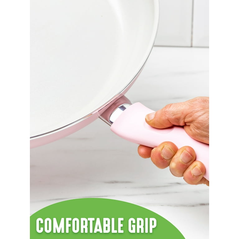GreenLife Diamond Ceramic Nonstick Open Frypan/Skillet, 12 inch, Pink