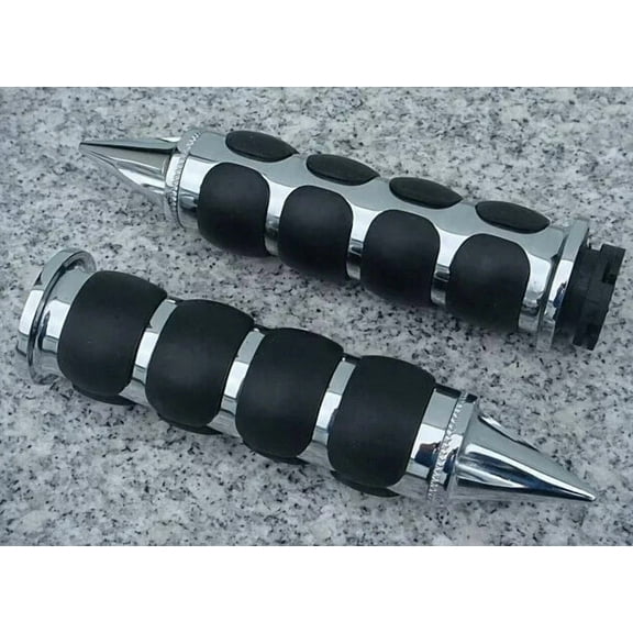 Harley Davidson Sportster Dyna Glide Softail Road King CHROME SPIKE HAND GRIPS
