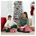 thumbnail image 4 of Flocked Pencil Christmas Tree, Pre-Lit Slim Artificial Holiday Decoration, 7.5Ft Lighted Skinny Snowy Appearance w/Base, 4 of 8