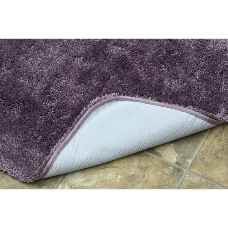 2pc Finest Luxury Ultra Plush Washable Nylon Bath Rug Set Purple - Garland